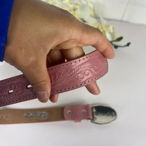 Nocona Baby Girl Leather Belt Pink size newborn to 2 years see measurement - Picture 7 of 12